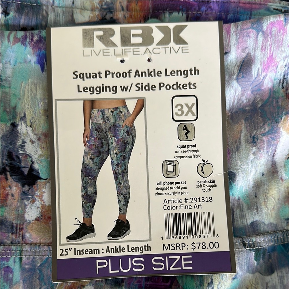RBX Plus Size Ankle Leggings 3XL